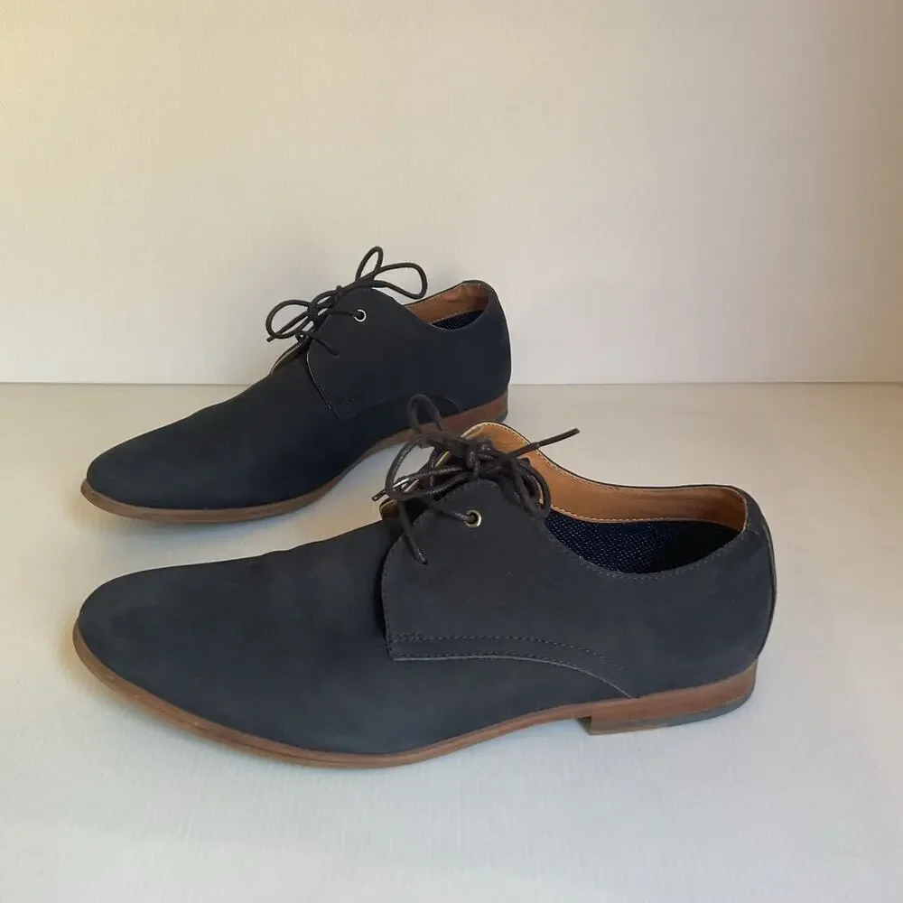 ALDO Viralian-2 Men’s Navy blue Lace Up Dress Shoes 9.5 Minimalist Oxford Style